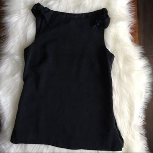 Vineyard Vines Black Blouse with Bow Detail Straps